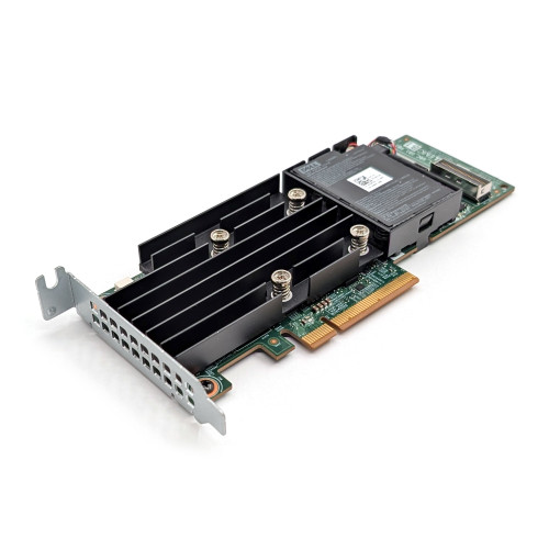3/4 View Dell PERC H750 HYM6Y 8GB Cache 12Gb/s Raid Controller Low Profile