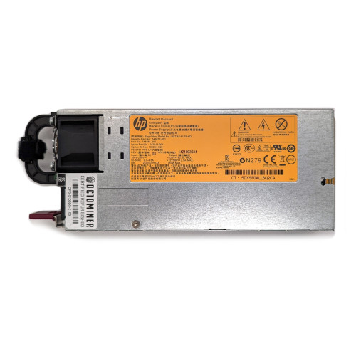 Top View Octominer HP 742516-001 HSTNS-PL29-AD 750W Platinum Plus Hot-Plug Power Supply