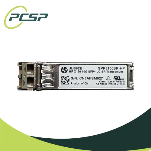 Lot of 2 - HPE JD092B X130 10G SFP+ LC SR Transceiver 850nm SPP5100SR-HP