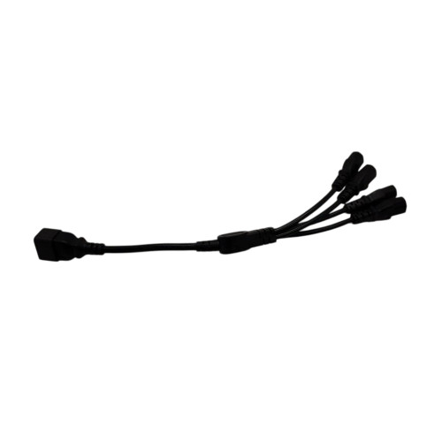 Single C19 to 4x C13 - Power Extension - Splitter - Cable for Server Rack - PDU