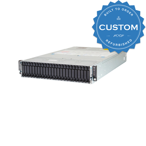 BYO - Dell - PowerEdge C6400 4x C6520 Nodes 24 Bay SFF 2U 8x Heatsinks - (C6400)