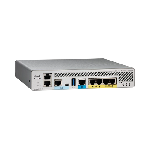 Cisco - AIR-CT3504-K9 Wireless Controller - 150 AP Support - 3000 Clients - 4Gbps - mGig Port - (AIR-CT3504-K9)