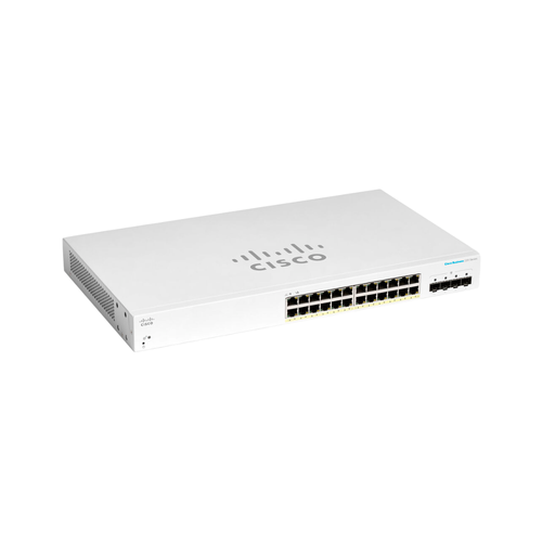 Cisco - CBS220-24P-4G Business Switch - 24-Port Gigabit PoE+ - 4x 1G SFP Uplinks - 195W - (CBS220-24P-4G)