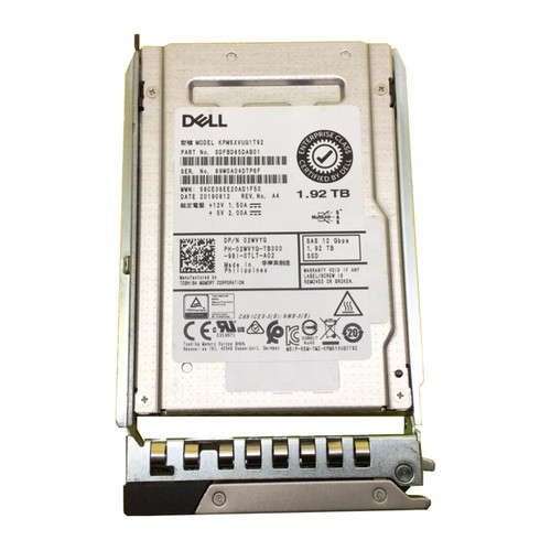 Dell - KIOXIA KPM5XVUG1T92- 1.92TB 2.5" 12GB/s SAS Enterprise Class SSD - (2WVYG)
