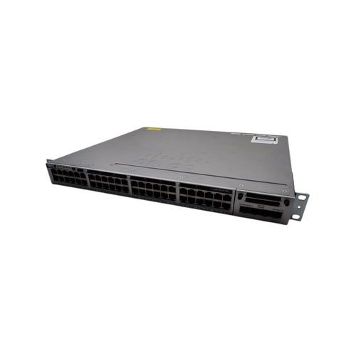 Cisco - Catalyst 3850 48 Port UPOE IP Services 2x1100W PSU 10G NM Rack Kit 3 Fan - (WS-C3850-48U-E)