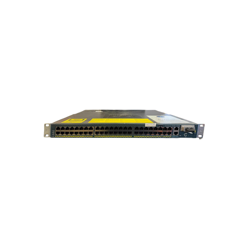 Cisco - WS-C4948-10GE-E - 48x Gigabit RJ45 - 2x 10GbE X2 - Enterprise Services - Layer 3 - 136Gbps - 102Mpps - Dual PSU Capable - 1U