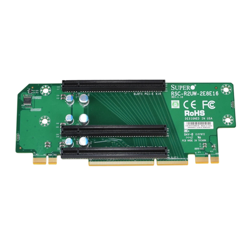 Supermicro - RSC-R2UW-2E8E16 - 2U - WIO - Riser - 1x PCIe x16 - 2x PCIe x8 (Riser Card)