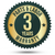 3 Year Parts and Labor Warranty Badge