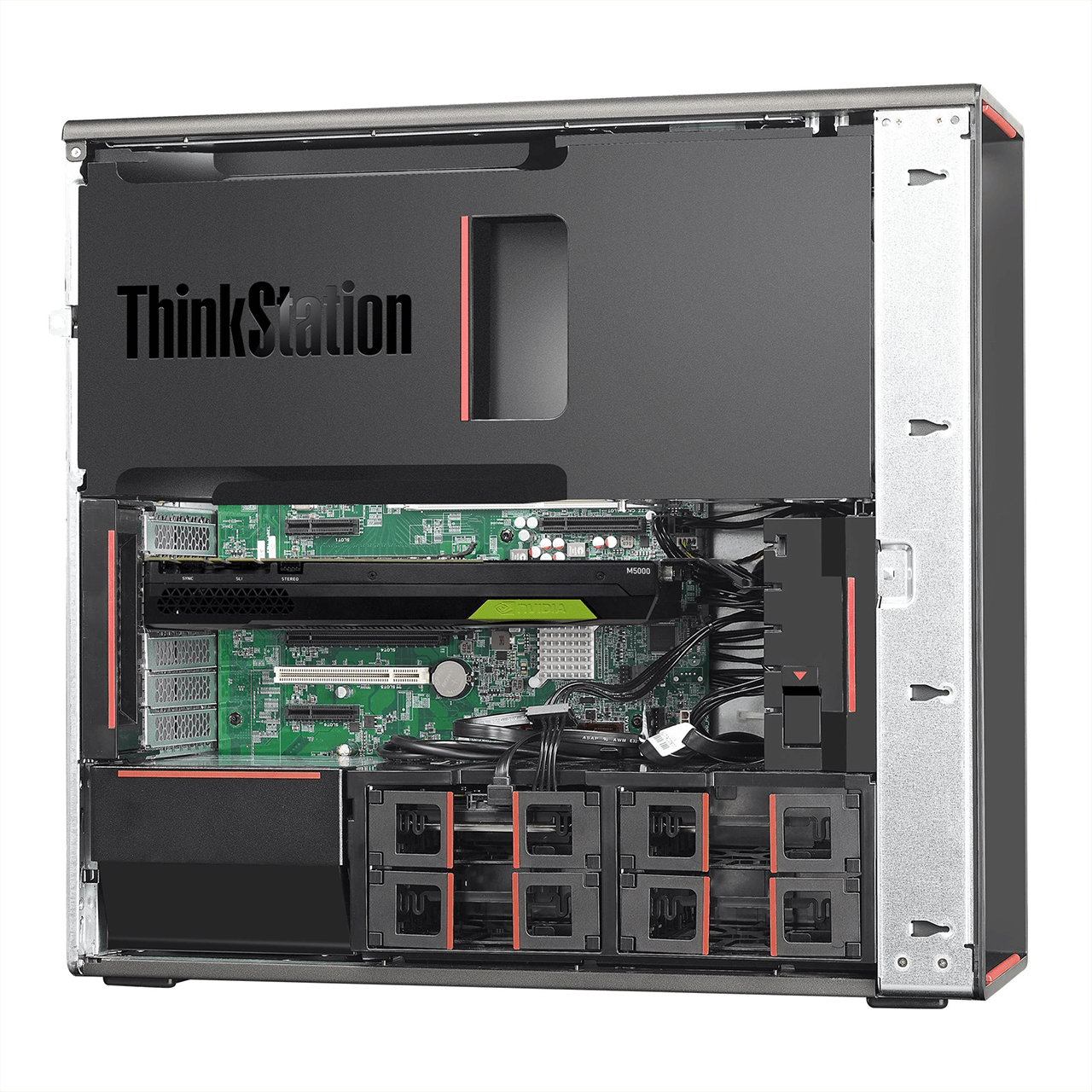 An internal view of the ThinkStation P510