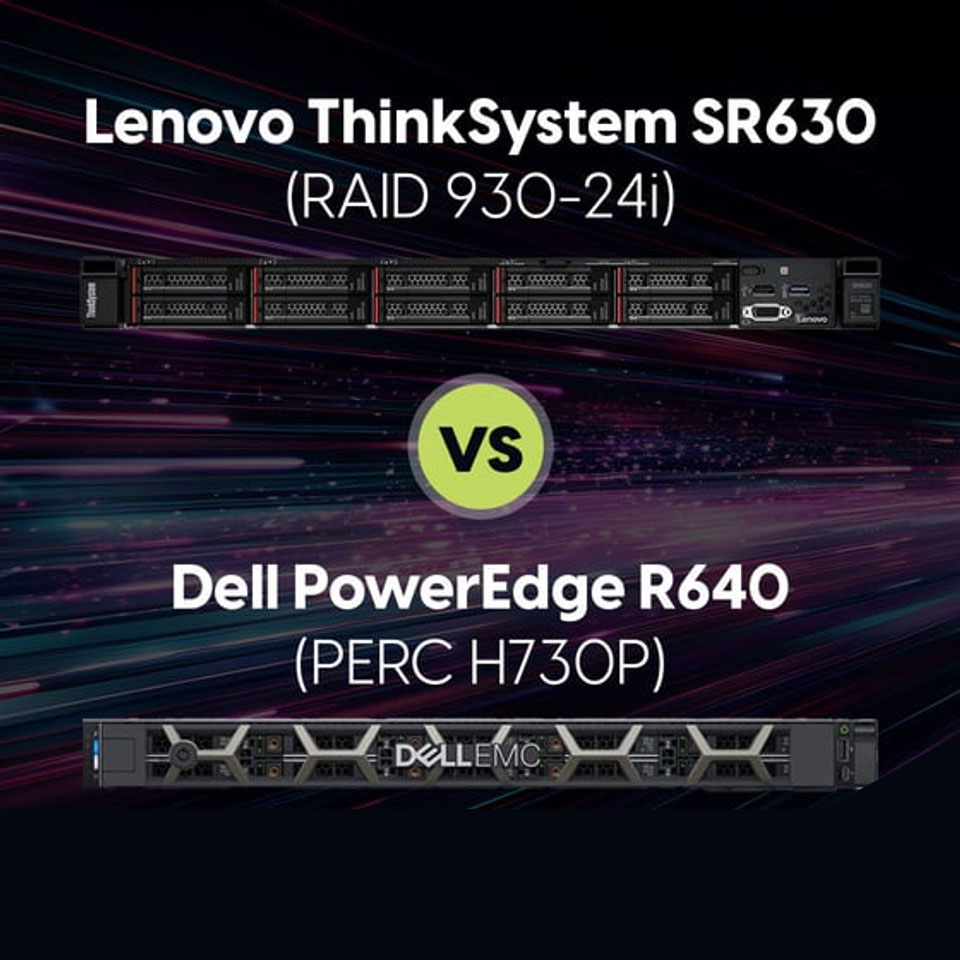 Lenovo ThinkSystem SR630 (RAID 930-24i) vs. Dell PowerEdge R640 (PERC  H730P) - PCSP