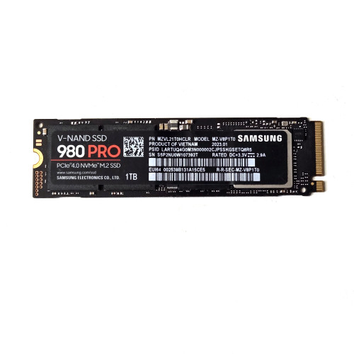 Samsung 980 Pro 1TB PCIe NVMe SSD MZ-V8P1T0 Used
