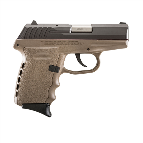 SCCY Firearms CPX-2 9mm FDE / Black 3.1" 10 Rounds CPX-2CBDE
