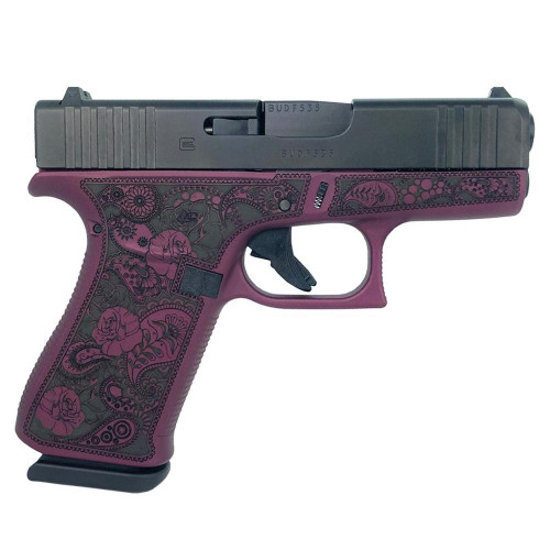 Glock G43X Black Cherry and Paisley 9mm 3.41" 10 Rds GLPX4350201BCFP