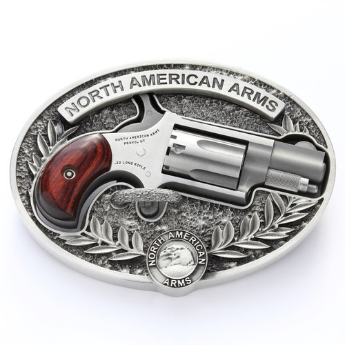 NAA Mini Revolver w/ Belt Buckle .22 LR 1.125" Stainless NAA-22LR-BBO