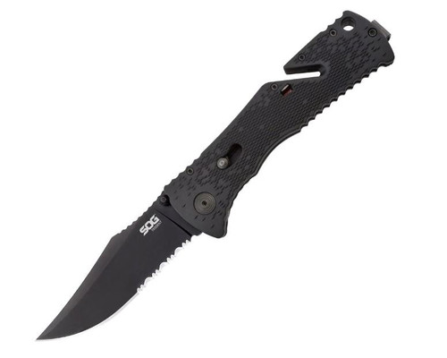 SOG Knives Trident Partially Serrated Folding Knife TF-1