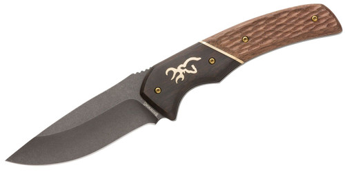 Browning Hunter Fixed Blade Large 3.625" Dark Black Oxide Stonewashed 3220397B