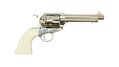 Uberti SASS Pro Nickel .45 Colt 5.5" 6 Shot SKU 356N50