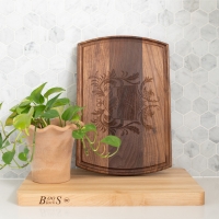 Custom Walnut board (funky side handle) with your choice of colored re –  Wild North Design