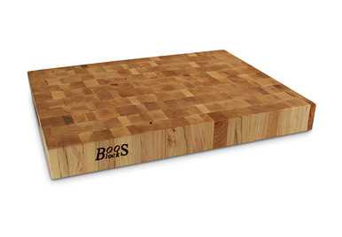John Boos Hackblock Aus Ahorn-Stirnholz – 38x38x7,5 Cm, Profi-Qualität & Beidseitig Nutzbar