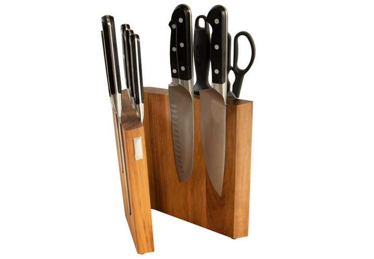 Ergo Chef 10 Slot Acacia Wood Knife Block - Factory 2nd - Ergo