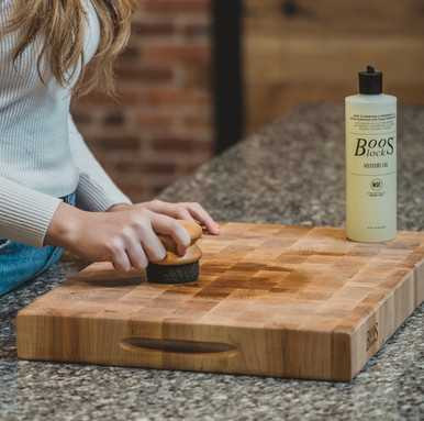 John Boos Large Maple Wood Cutting Board for Kitchen Prep 18 Inches, 3