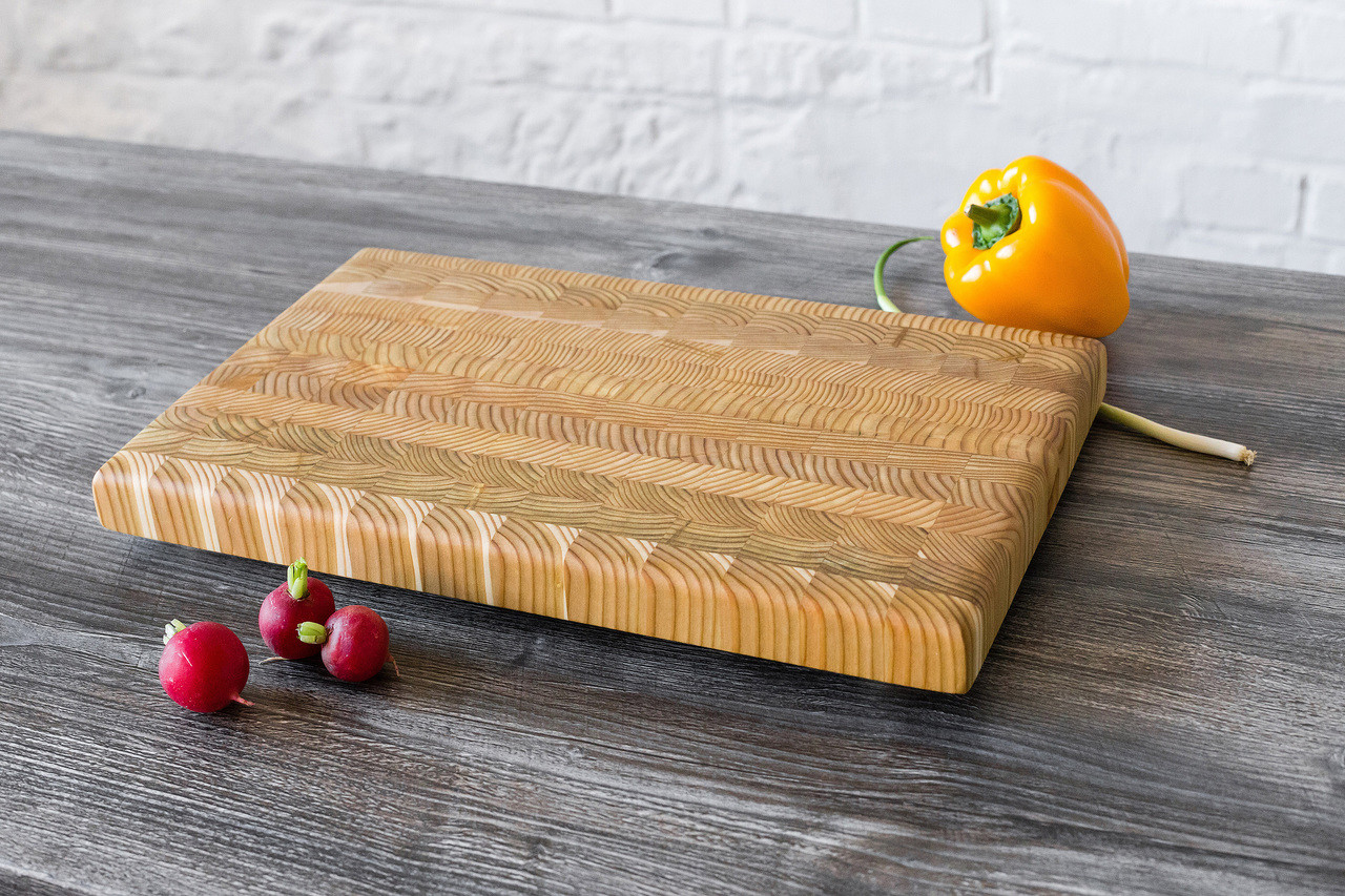 Larch Wood Small SM End Grain Cutting Board – Sweetheart Gallery:  Contemporary Craft Gallery, Fine American Craft, Art, Design, Handmade Home  & Personal Accessories