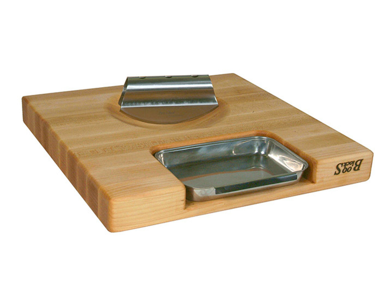 15-inch Cherry Wood Chopping Bowl & Mezzaluna Knife Set