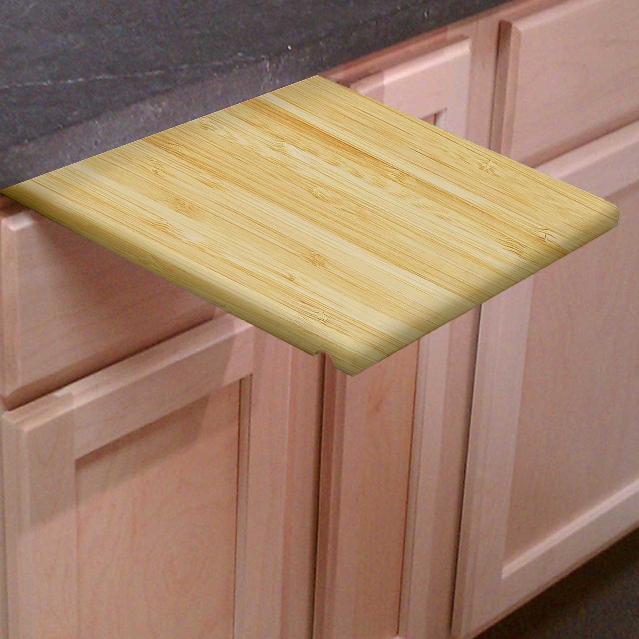 Pull Out Amber Bamboo Cutting Board - 1/2 Inch Thick - Cutting