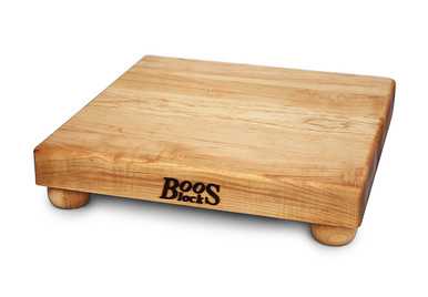John Boos Maple Board with Bun Feet 12 x 12 x 1.5 - John