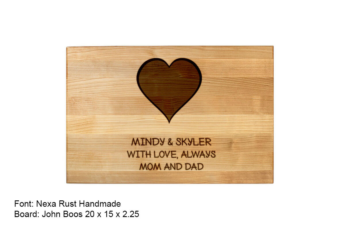 Heart Custom Wedding Board