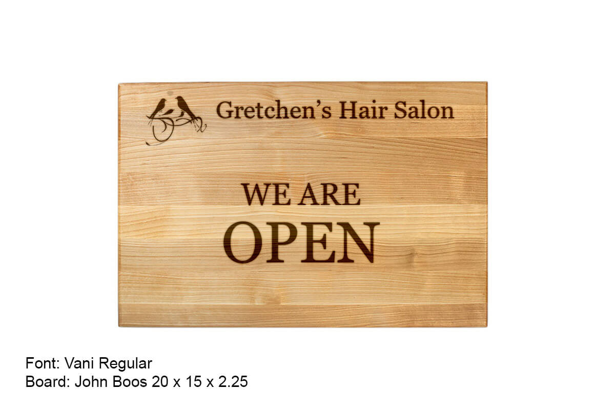 Gretchen Custom Open Sign