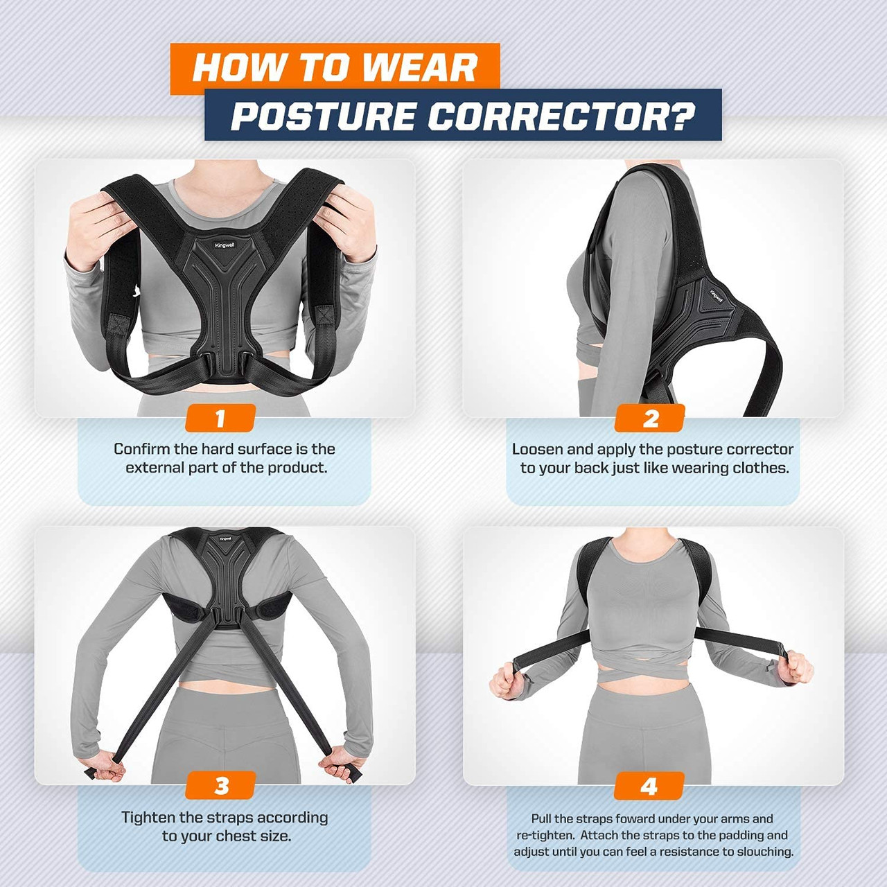 Posture Corrector for Women and Men - Adjustable Posture Brace for