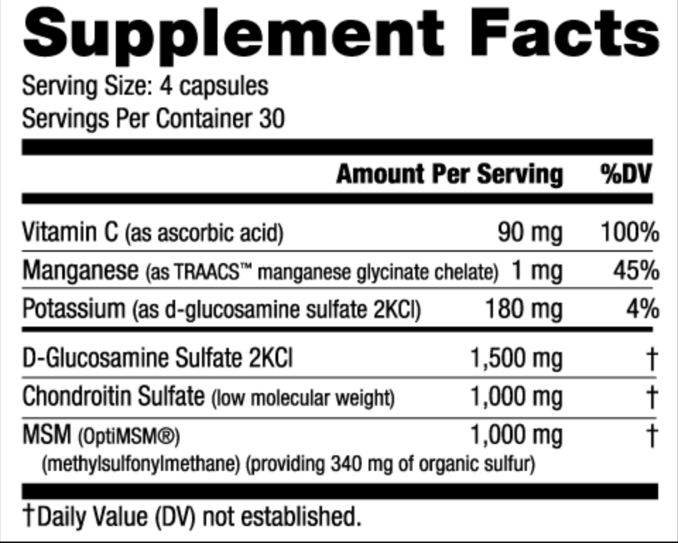 NutraBio Glucosamine Chondroitin OptiMSM 120caps Health City