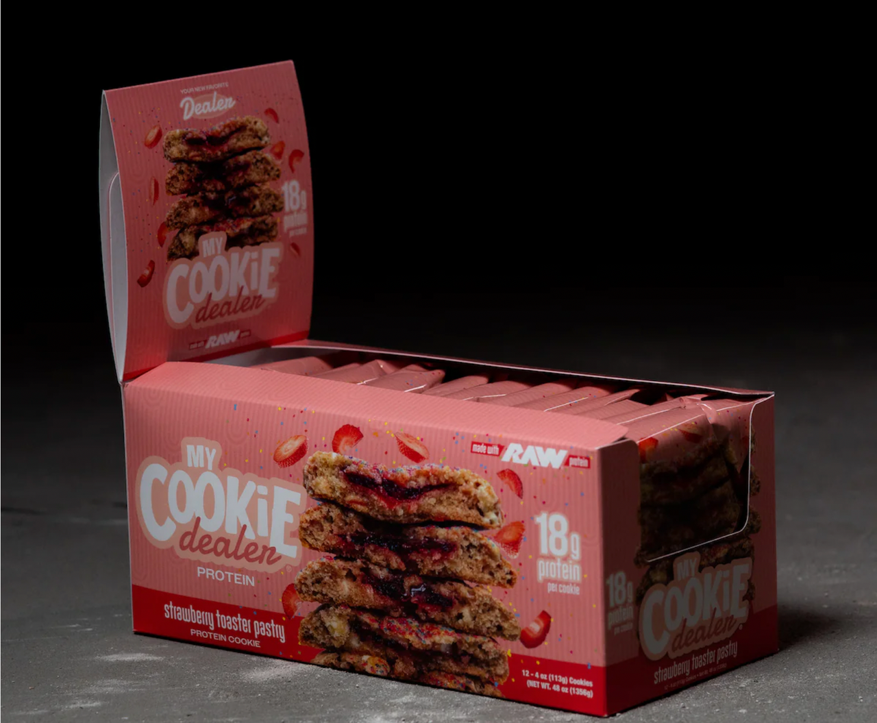 MCD Raw Protein Cookie 12PK - Strawberry Toaster Pastry - Health City