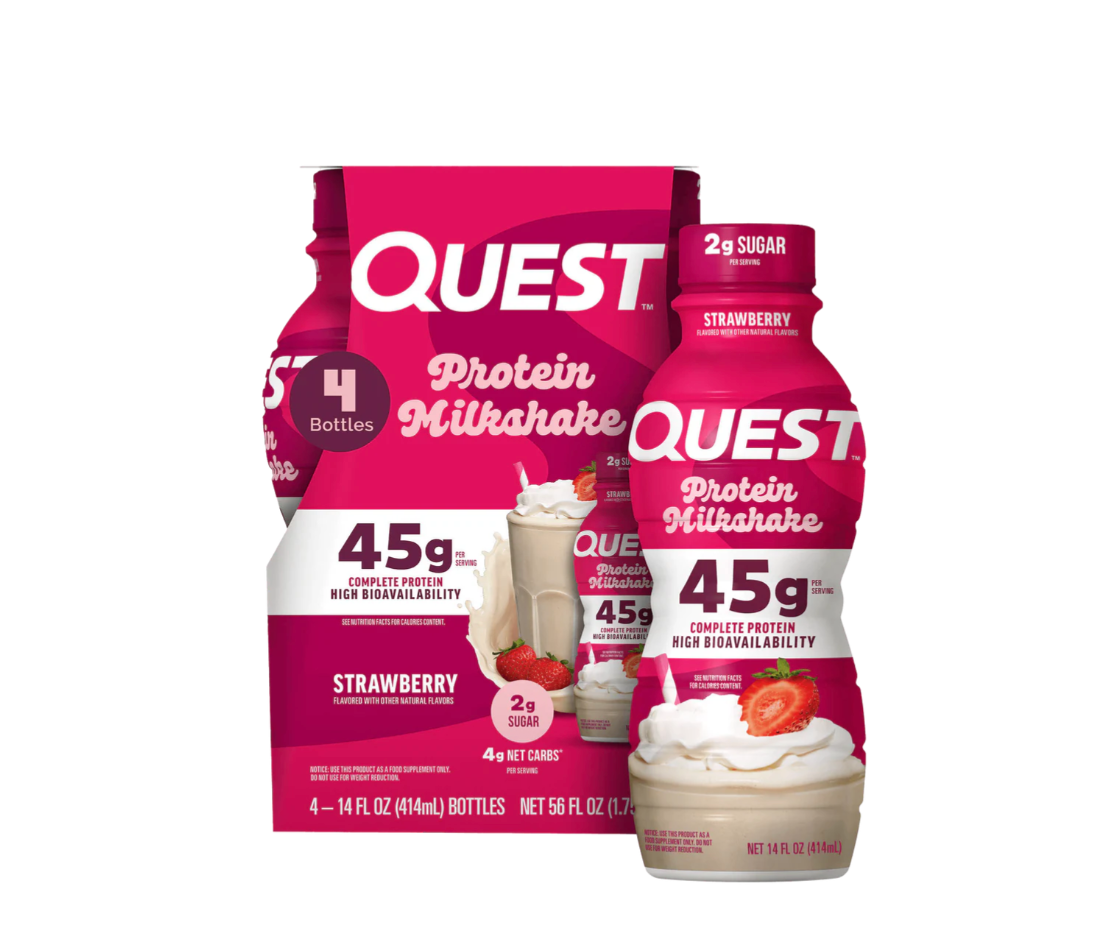 Quest Milkshake Quest Milkshake RTD 4pk - Strawberry - Health City