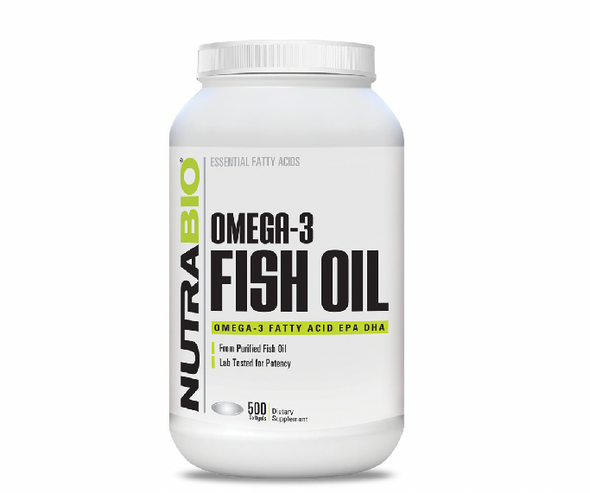 NutraBio Omega 3 Fish Oil 500softgels