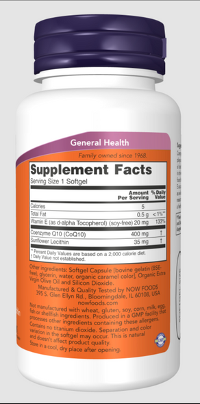 NOW CoQ10 400mg 30sgels