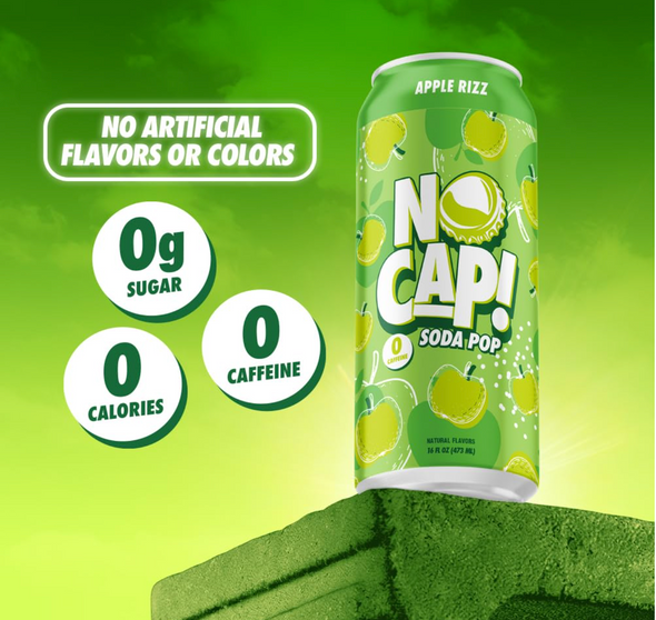 12pk No Cap Soda RTD - Apple Rizz