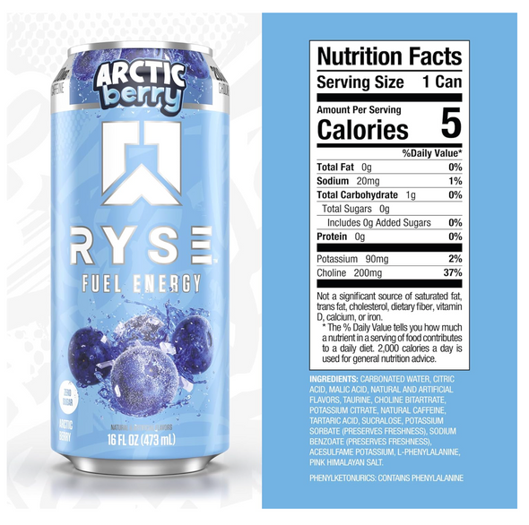 RYSE Fuel Energy RTD 12pk - Arctic Berry