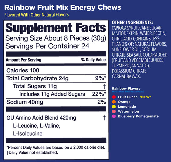 GU Energy Chews 12pk - Rainbow