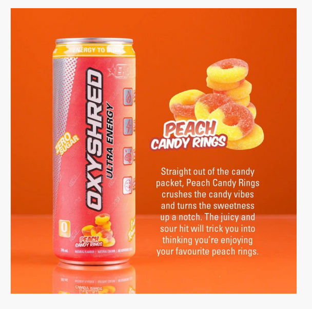 Oxyshred RTD 12pk- Peach Candy Rings