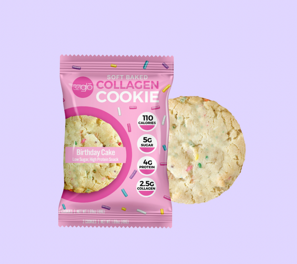 321glo Collagen Cookie 12pk- Birthday Cake