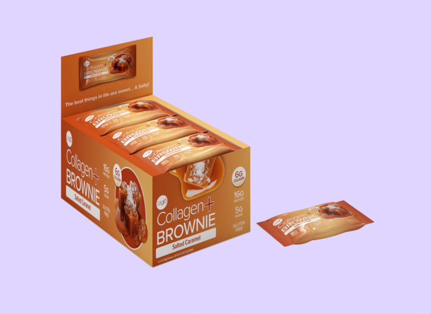 321 Collagen Brownie 12pk- Salted Caramel