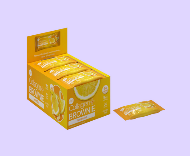 321glo Collagen Brownie 12pk- Lemon Zest