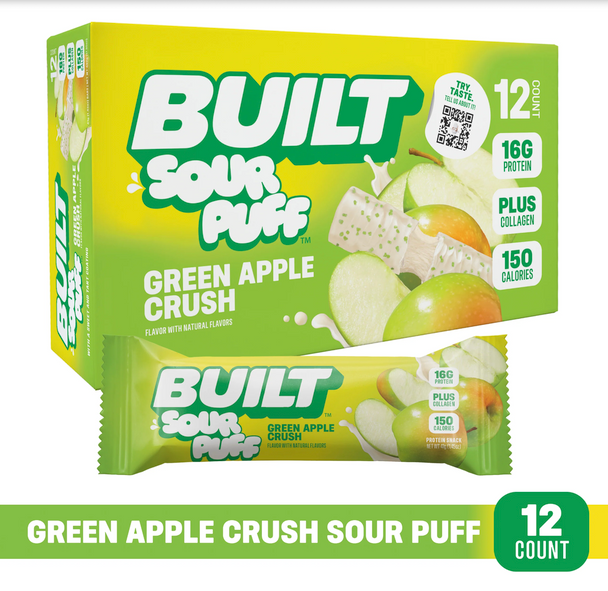 Built Puff Bar 12pk: Green Apple Crush