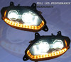 QSC Full LED Performance Black Headlight Assembly Pair for International LT