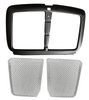 Aftermarket Replacement Black Grille Frame w/ Bug Screen for Kenworth T370