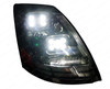 QSC Full LED Black Headlights Dual-Color Sequential Lighting for Volvo VNL 04-17