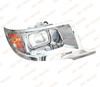 QSC Chrome Headlights Assembly Left Right Set for International Terrastar Trucks
