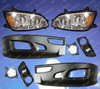 QSC Bumpers Full LED Performance Headlight Fog Light Bezel Set for Kenworth T660